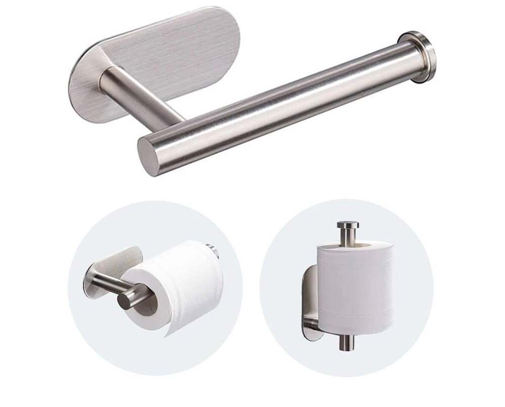 Toilet Paper Holder - Self Adhesive Toilet Paper Holder Wall Mount for Bathroom,